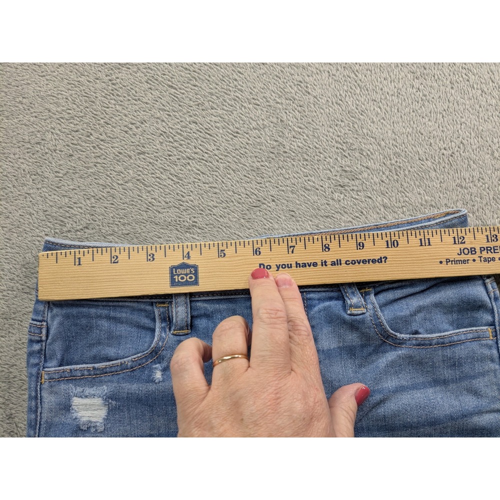 American Eagle Womens 00 Super Stretch X Hi-Rise Distressed Jegging Skinny Jeans - Picture 7 of 13